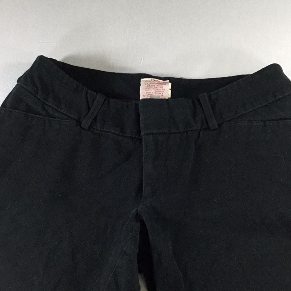 Y2K Black Daily Basic Straight Leg Cropped Capris Stretchy Office chic Size 4 - Picture 4 of 7
